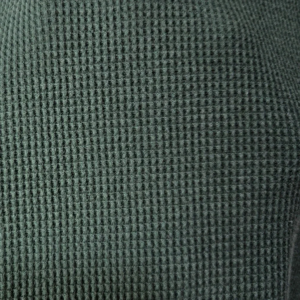 True Religion Thermal Henley Shirt Men Large Green Waffle Knit Streetwear Grunge